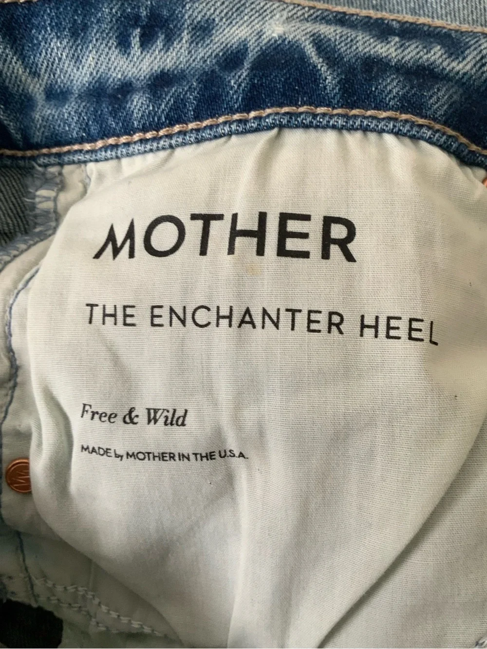 MOTHER SUPERIOR Jeans Enchanter Heel Free & Wild Blue Size 26